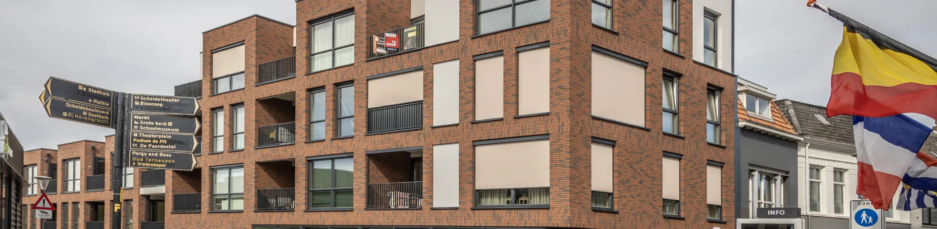 Aanzicht appartementen Kop van de Noordstraat